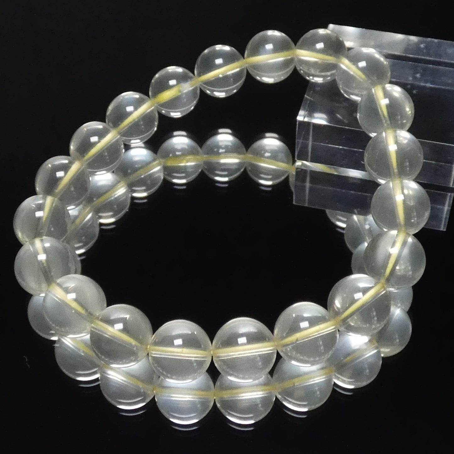 スター入りレモンクォーツ ブレスレット 5A 内周17㎝ 直径約9.8mm