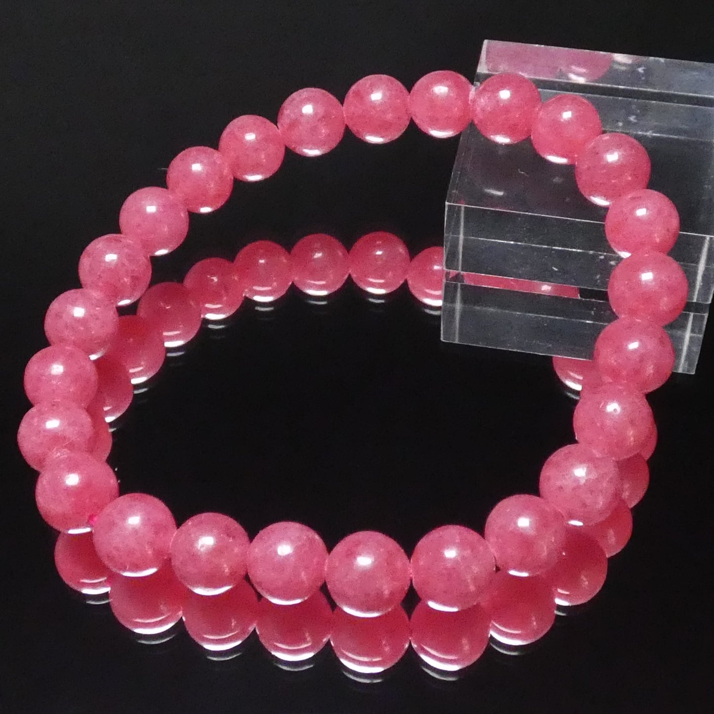 ラブシリカ 花びらロードナイトブレスレット 5A 内周16㎝ 直径約7.8mm