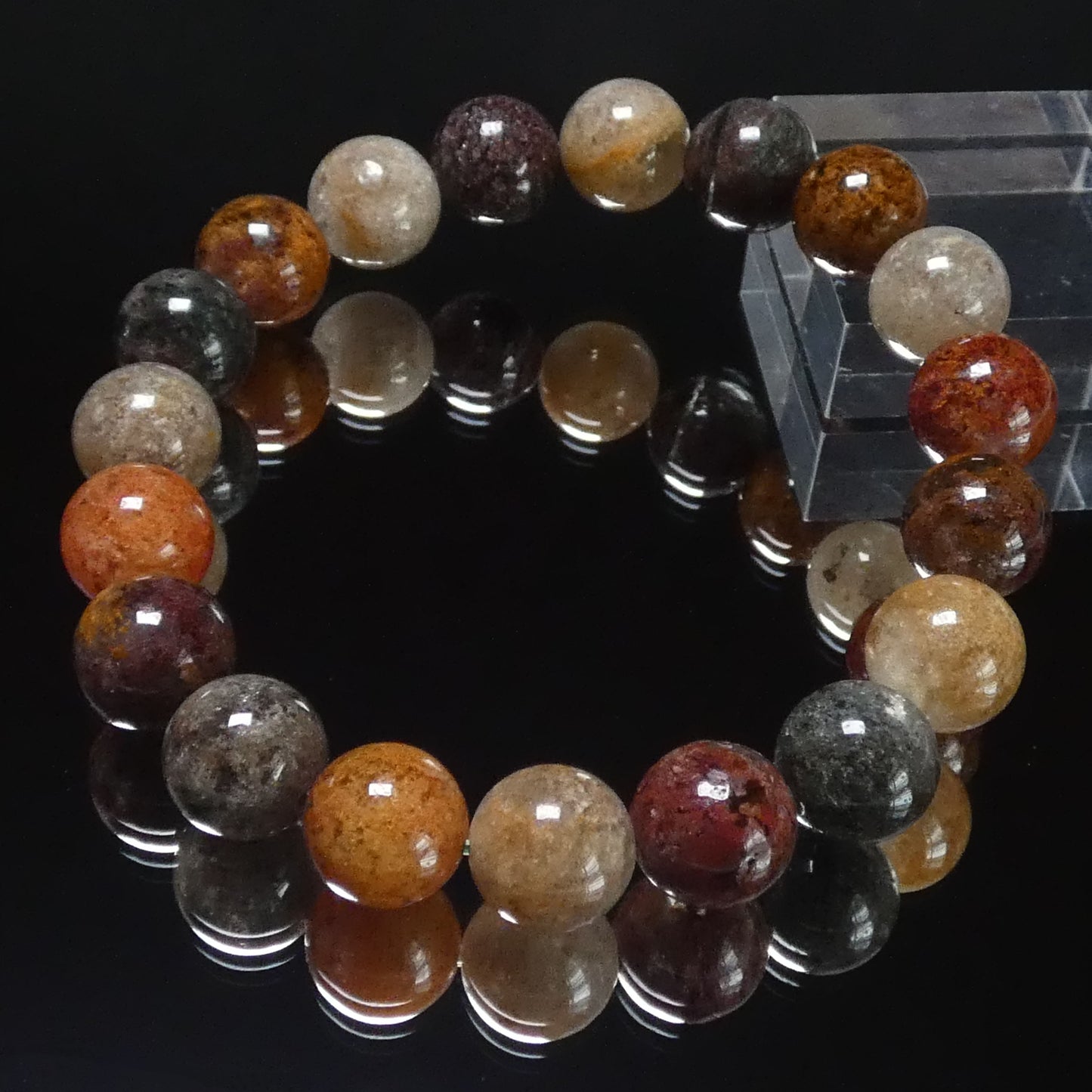 ガーデンクォーツ ブレスレット 3A 内周16.5㎝ 直径約10.6mm【B2745】