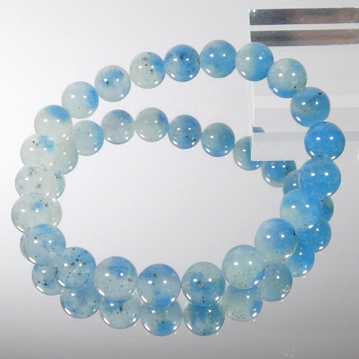 グラノブラスチッククォーツ ブレスレット 最高級 アフガニスタン産 5A+ 内周15.5㎝ 直径約8.6mm【B0406】