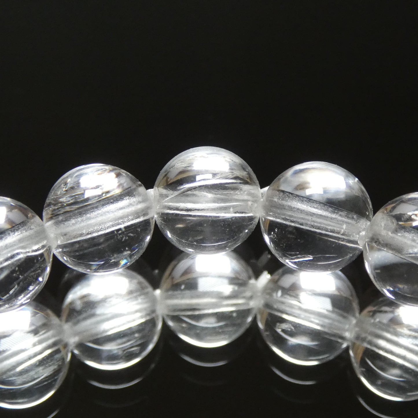 ホワイトトパーズ 天然色加熱無 ブレスレット 5A 内周16㎝ 直径約6.3mm
