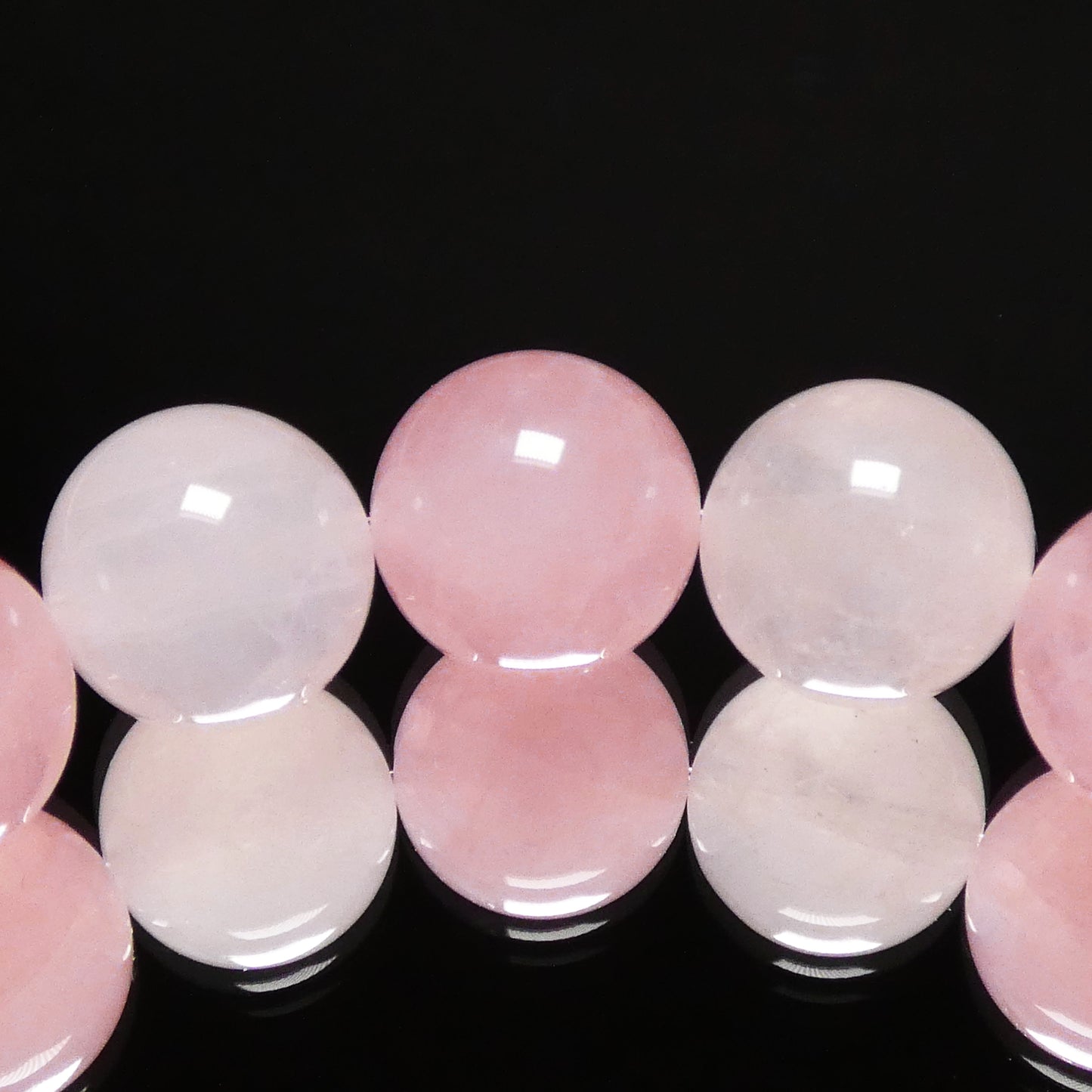 ローズクォーツ ブレスレット ブラジル産 4A 内周18㎝ 直径約13.8mm