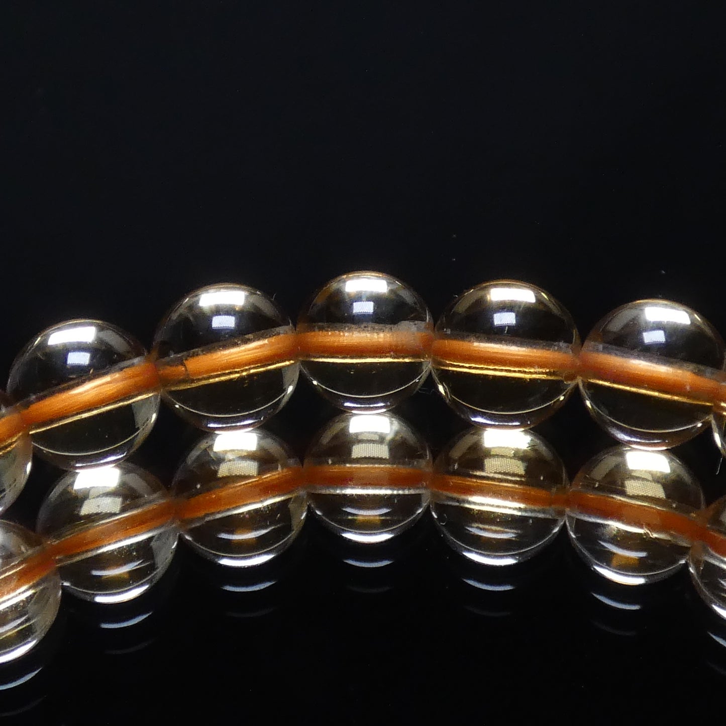 シトリン黄水晶  ブレスレット 5A 内周16㎝  直径約6.8mm