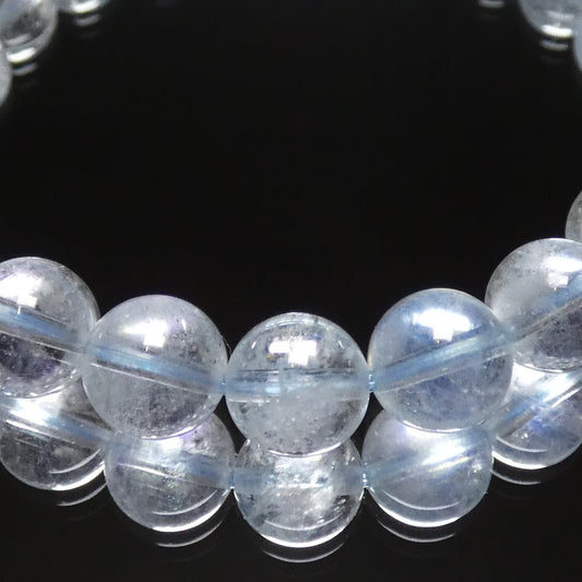 アイスアクアマリン ブレスレット 4A 内周16㎝ 直径約8.2mm【B1618】