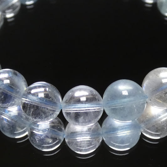 アイスアクアマリン ブレスレット 4A 内周16㎝ 直径約8.3mm【B1601】