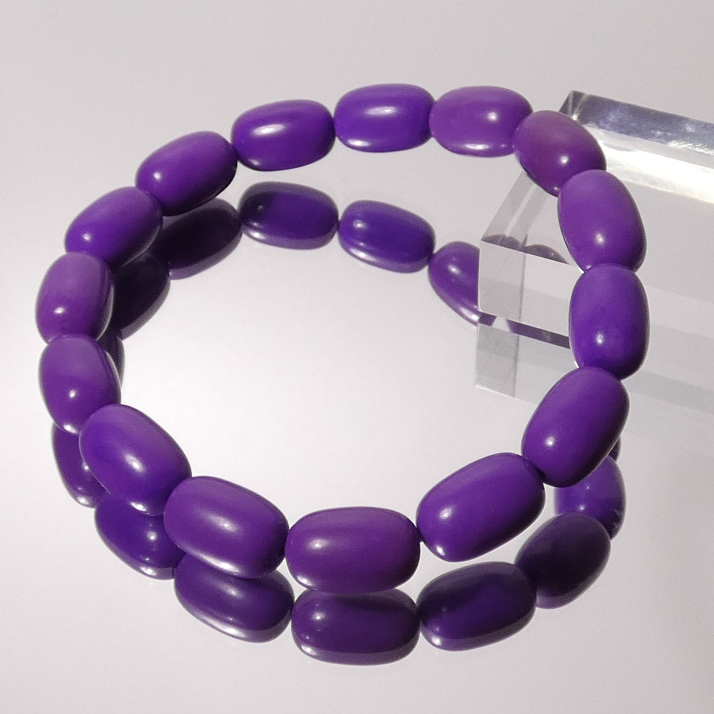 フォスフォシデライト ブレスレット 5A 内周16㎝ 粒約12.6mm×8.2mm【B1113】