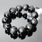 オニキス極上彫刻 ブレスレット 北の神 玄武(亀) 内周16㎝ 直径約18mm【B2158】