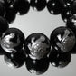 オニキス極上彫刻 ブレスレット 北の神 玄武(亀) 内周16㎝ 直径約18mm【B2158】