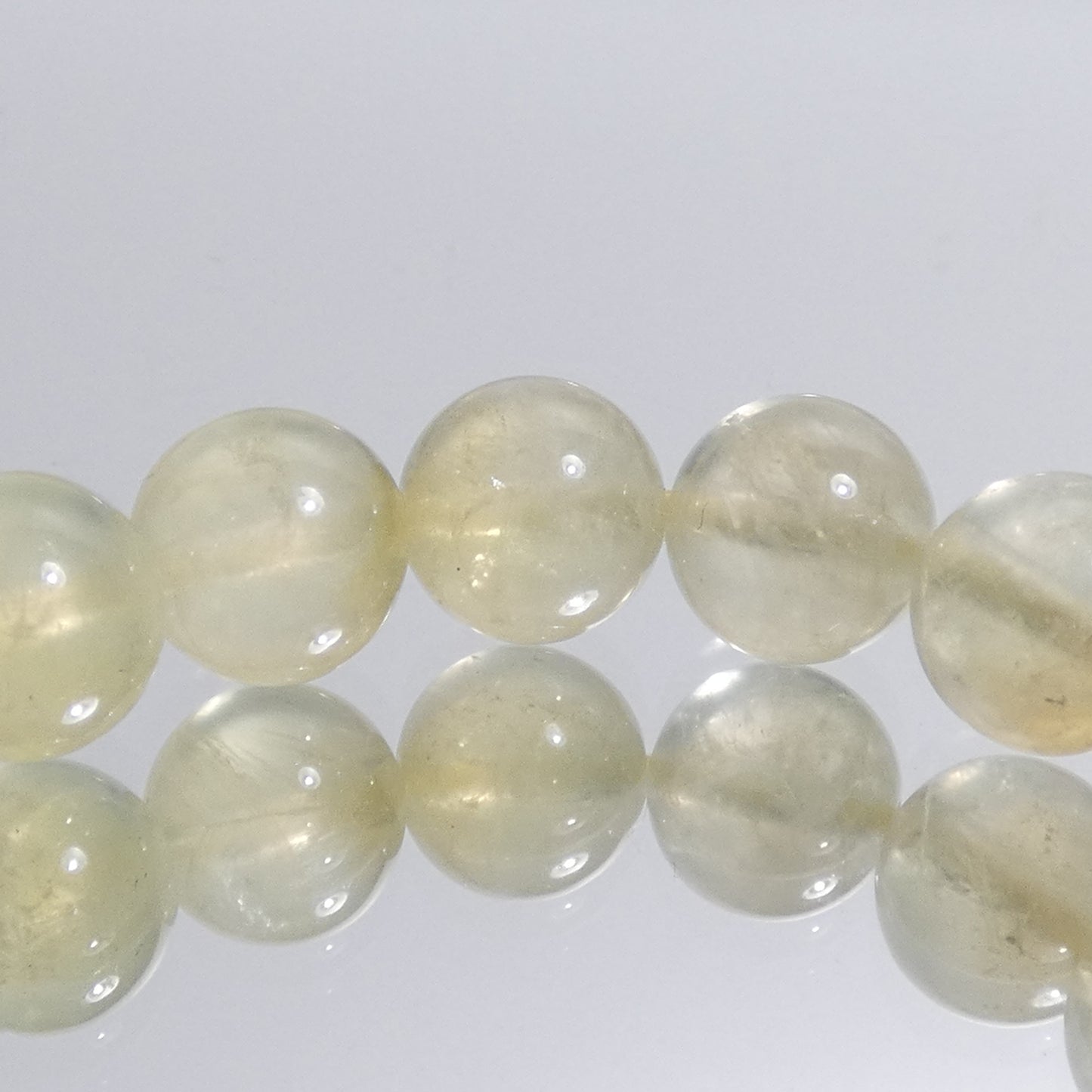 プレナイト ブレスレット ブラジル産 3A 内周15.5㎝ 直径約8.1mm【B2301】