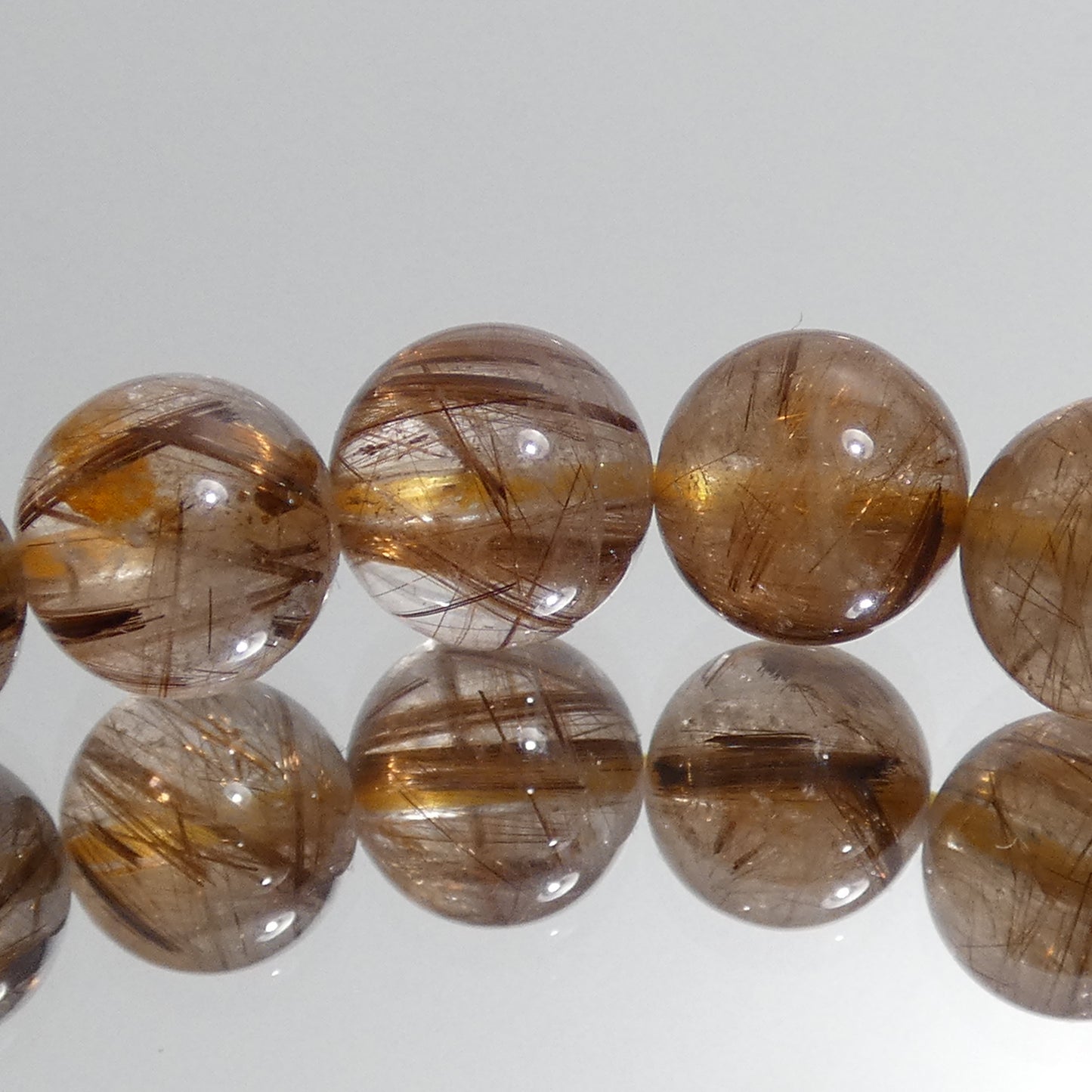 タイガールチル ブレスレット 天然色 3A 内周15.5㎝ 直径約8.7mm【B2370】