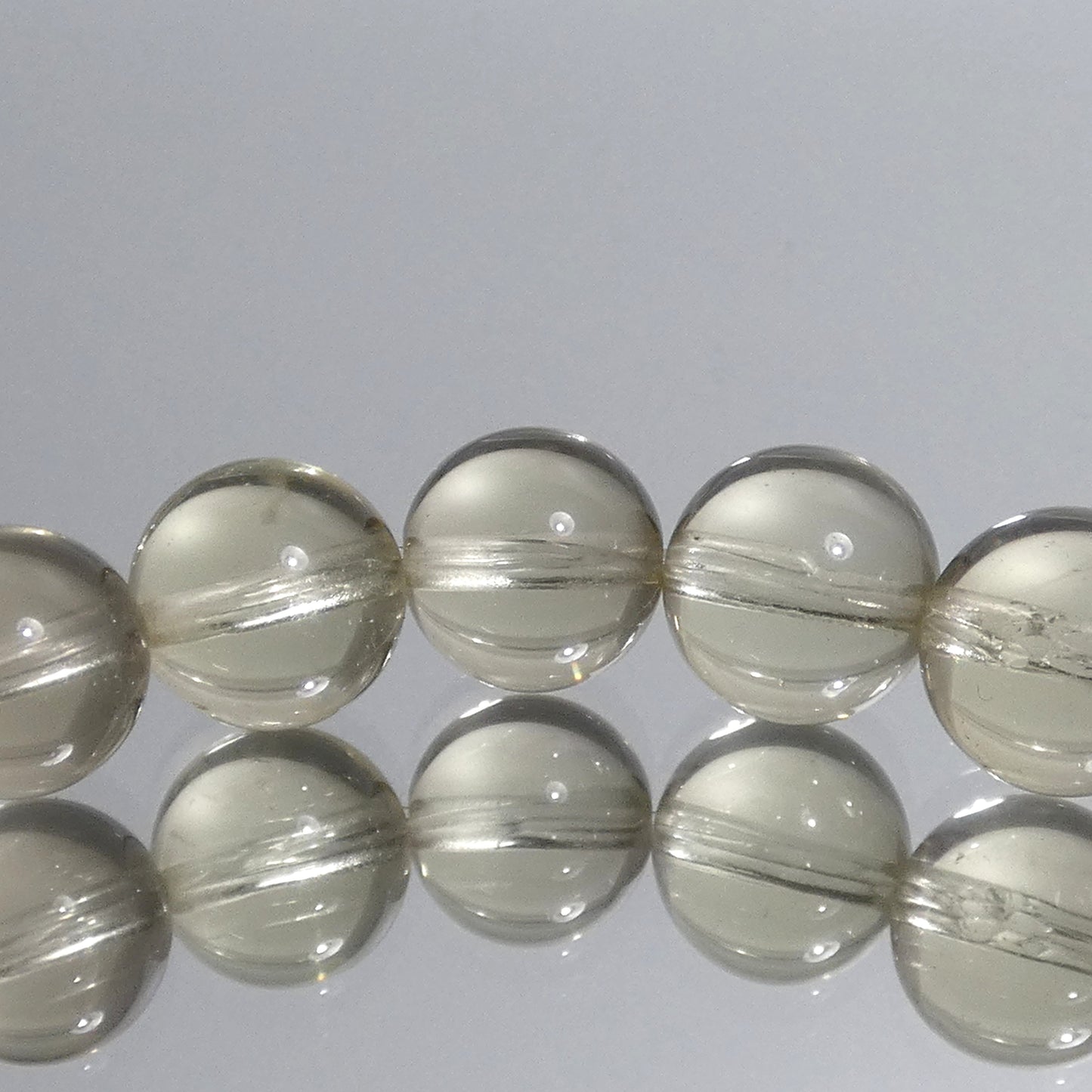 レモンクォーツ ブレスレット 5A 内周16.5㎝ 直径約8.3mm【B2516】