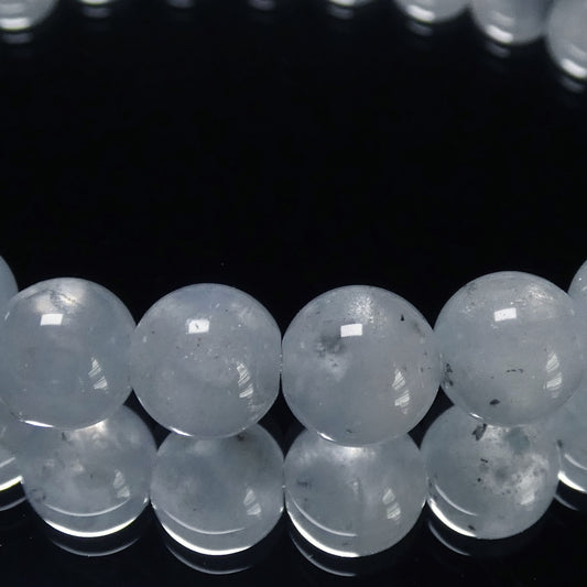 マルチアンフィボール ブルーラビットヘア水晶 ブレスレット 内周16㎝ 直径約7.5mm【B2912】