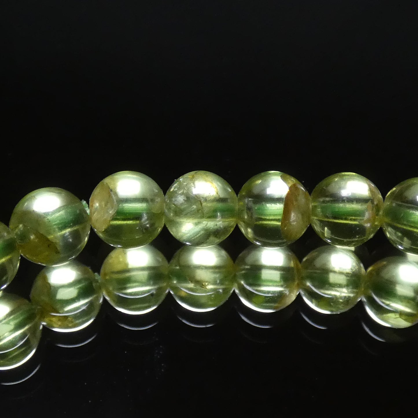 ペリドット(橄欖石) ブレスレット 5A 内周16㎝ 直径約5.0mm 【B2967】