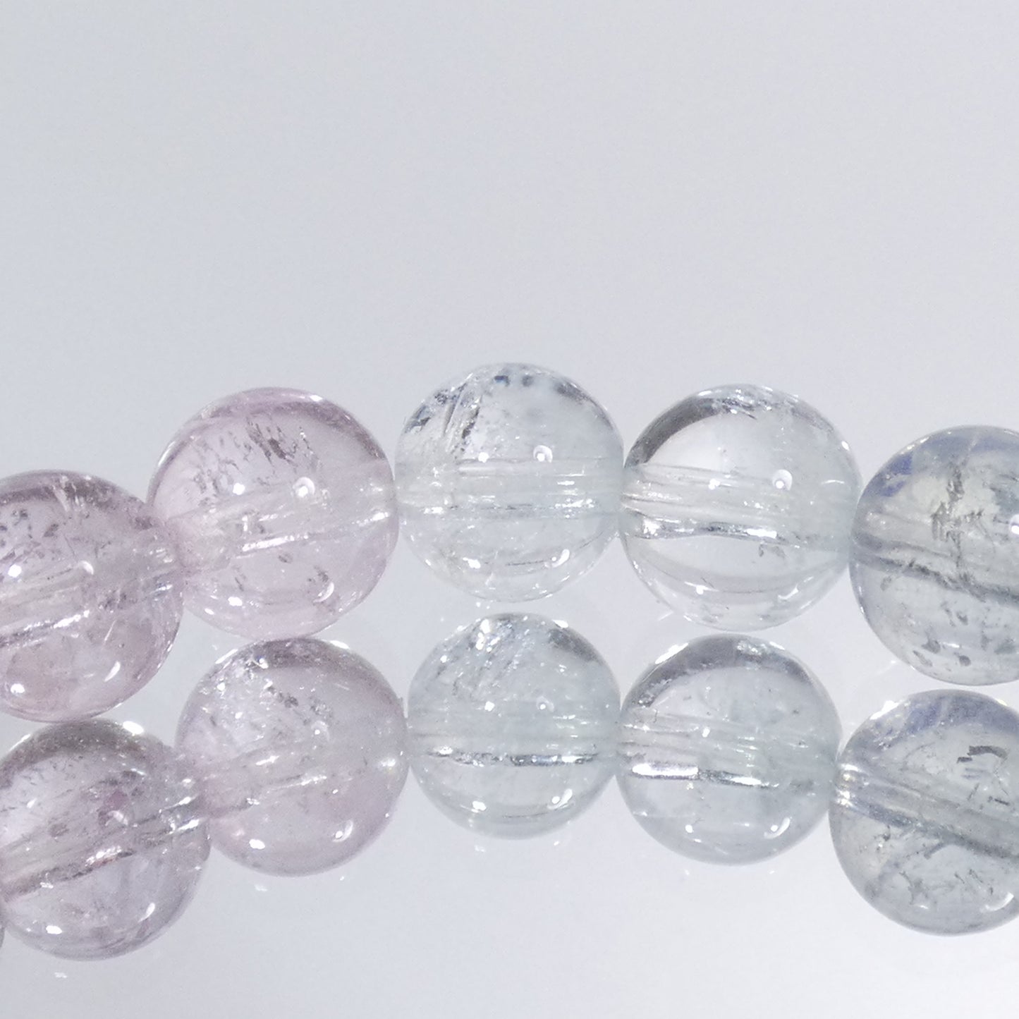 グラデベリル ブレスレット 4A 内周15.5㎝ 直径約7.3mm【B2646】