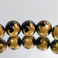 オニキス極上彫刻 西の神(白虎) ブレスレット 内周16.5㎝ 直径約14mm【B3544】