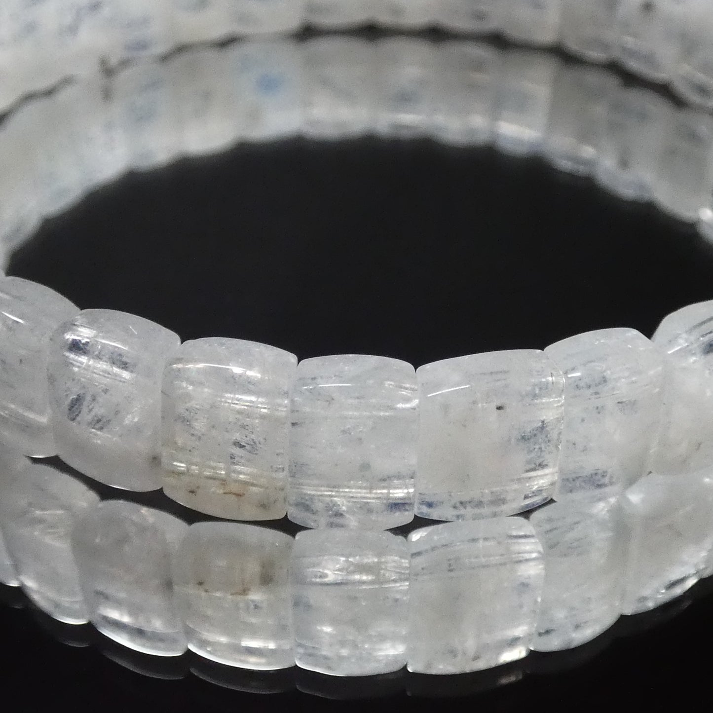 ロイヤルブルー ムーンストーン ブレスレット スリランカ産 3A 内周18㎝ 約5.8mm×8.3mm【B3445】