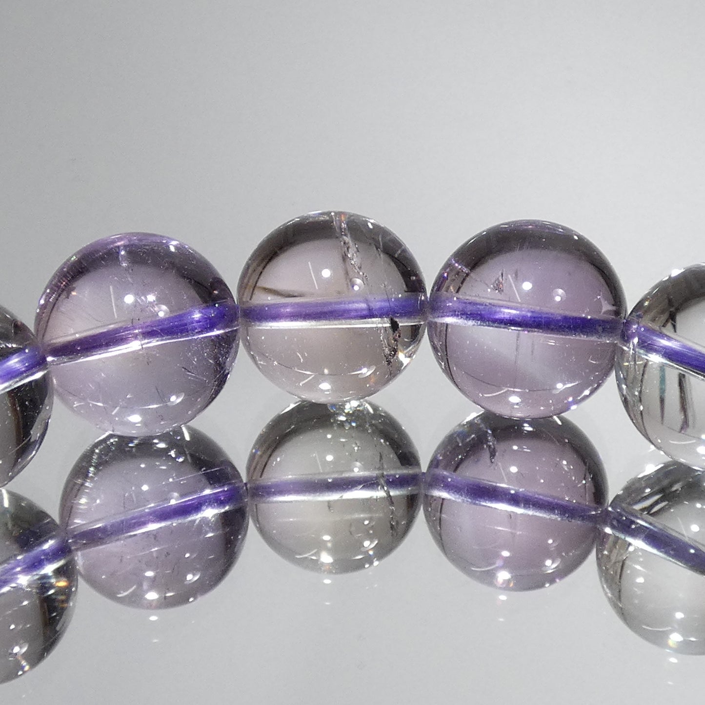 アメトリン ブレスレット 3A 内周16.5㎝ 直径約11.2mm【B0034】