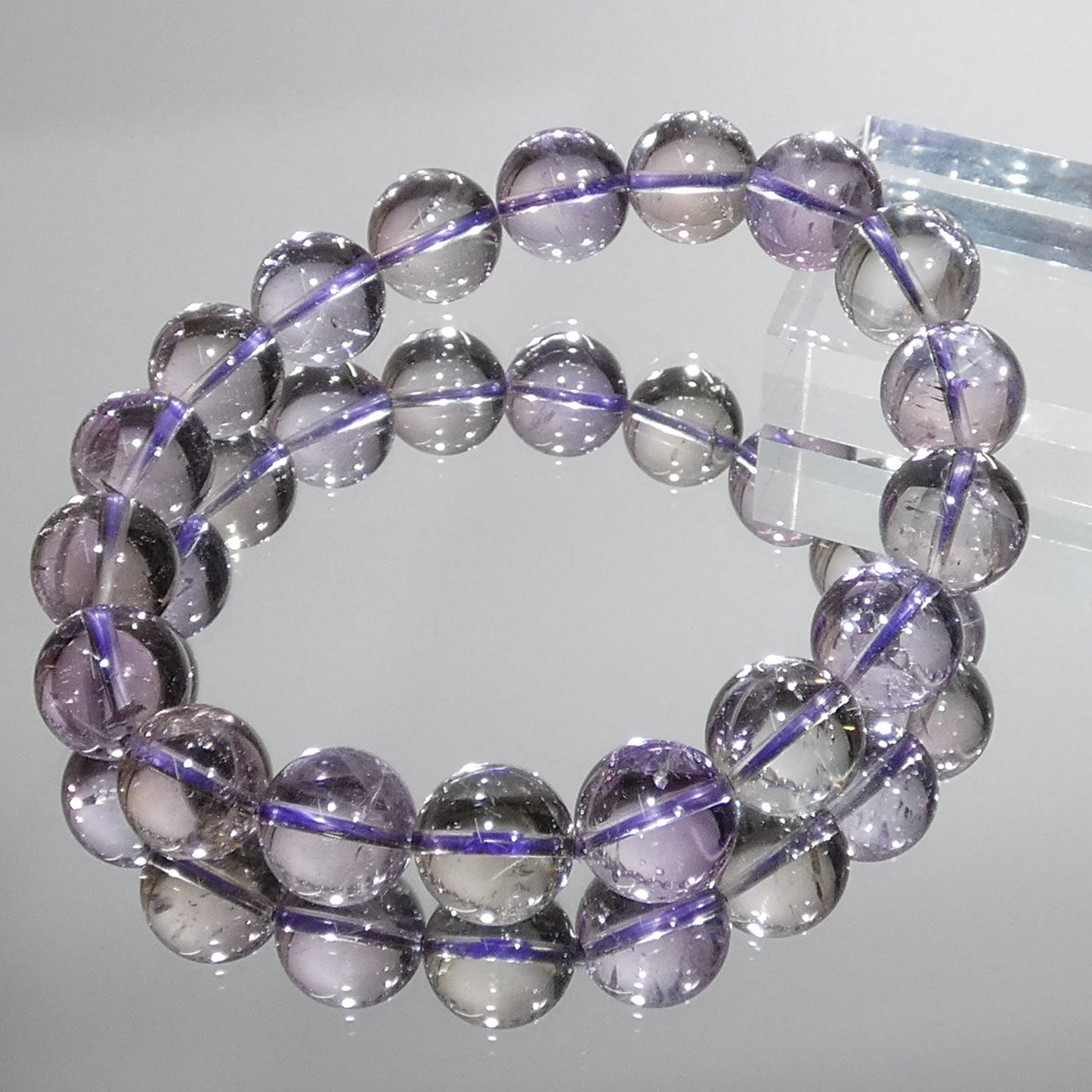 アメトリン ブレスレット 3A 内周16.5㎝ 直径約11.2mm【B0034】