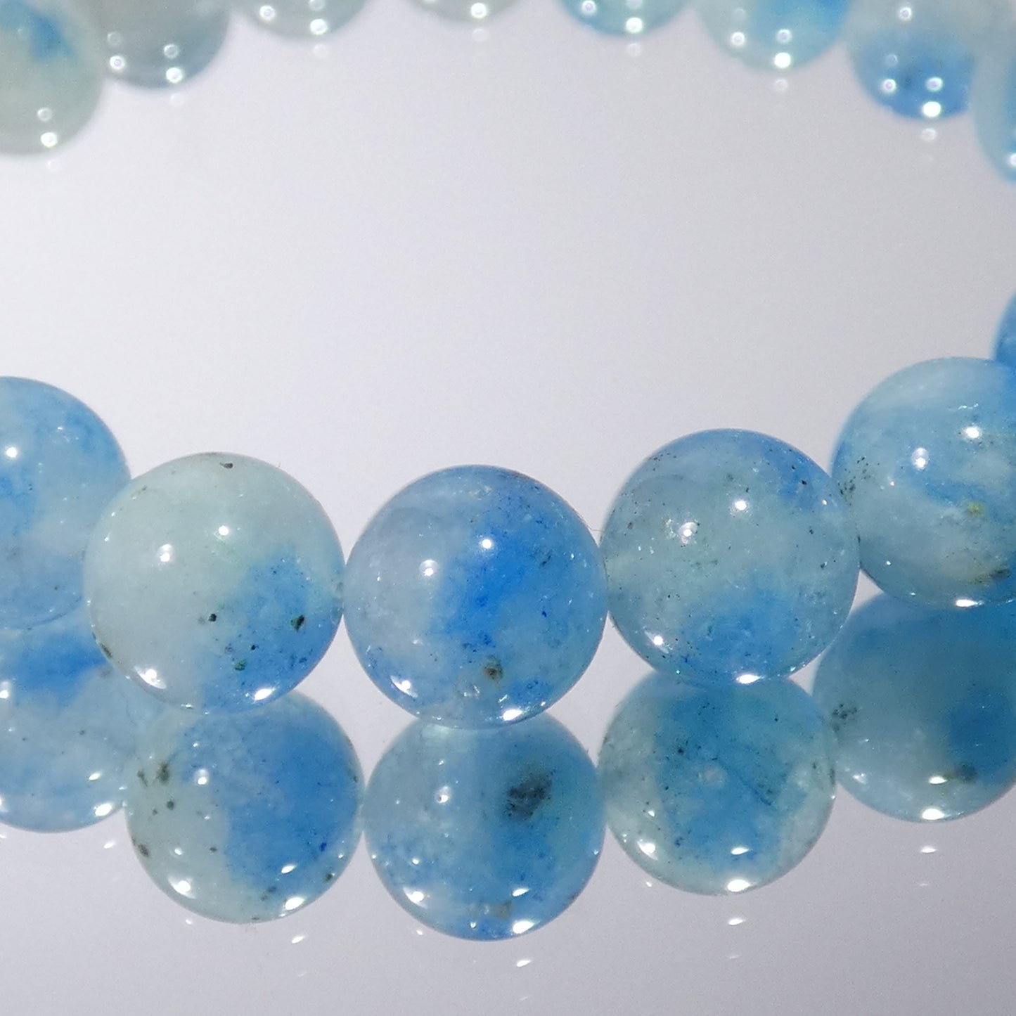 グラノブラスチッククォーツ ブレスレット アフガニスタン産 5A 内周16㎝ 直径約8.5mm【B0048】