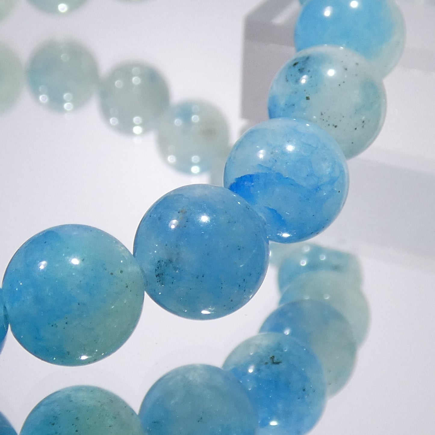 グラノブラスチッククォーツ ブレスレット アフガニスタン産 5A 内周16㎝ 直径約8.5mm【B0047】