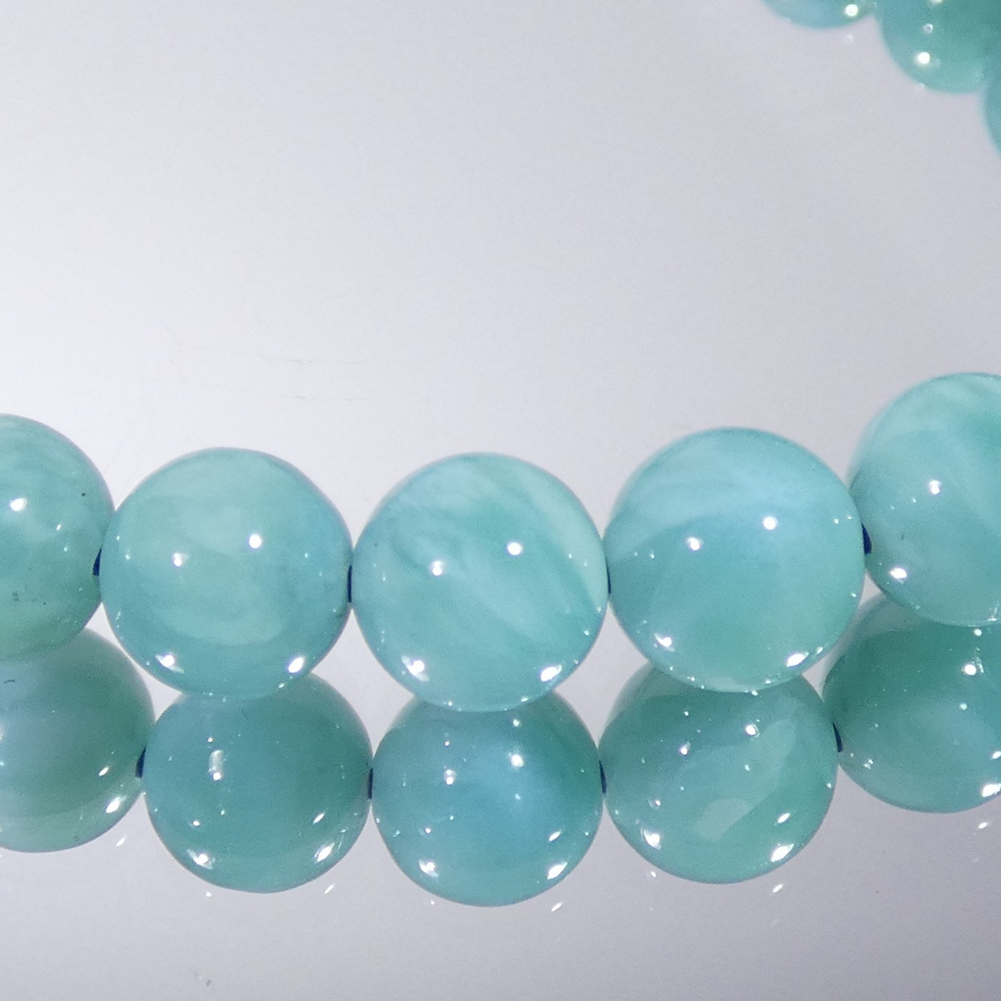 ラリマー ブレスレット 3A 内周16㎝ 直径約7.5mm【B0067】