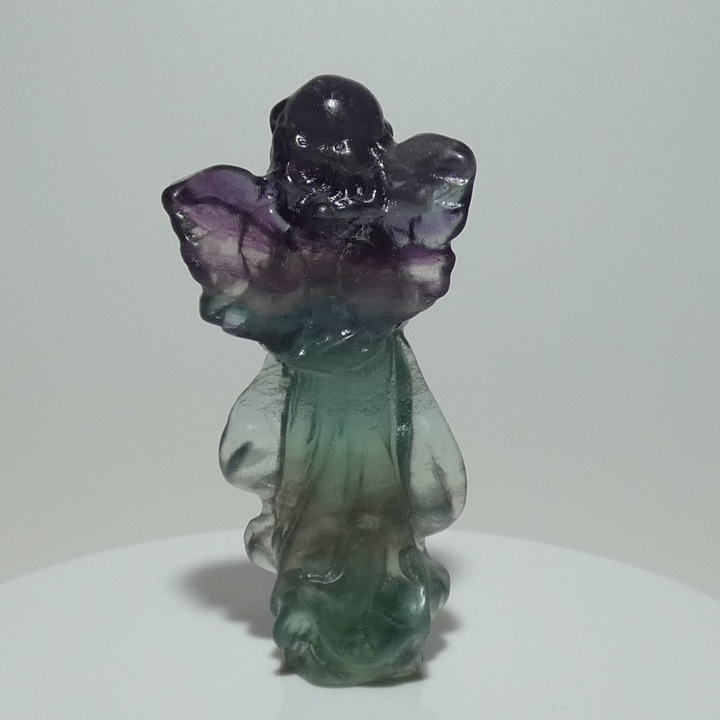 フローライト天使 高さ約5.9cm 幅約2.9㎝ 奥行約2.1㎝ 約28g【G0111】