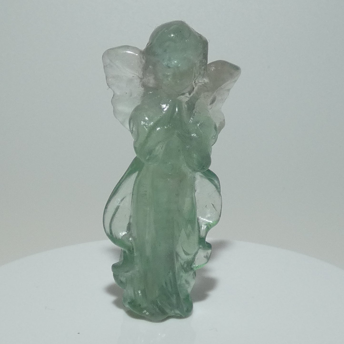 フローライト天使 高さ約5.9cm 幅約2.9㎝ 約28g【G0113】