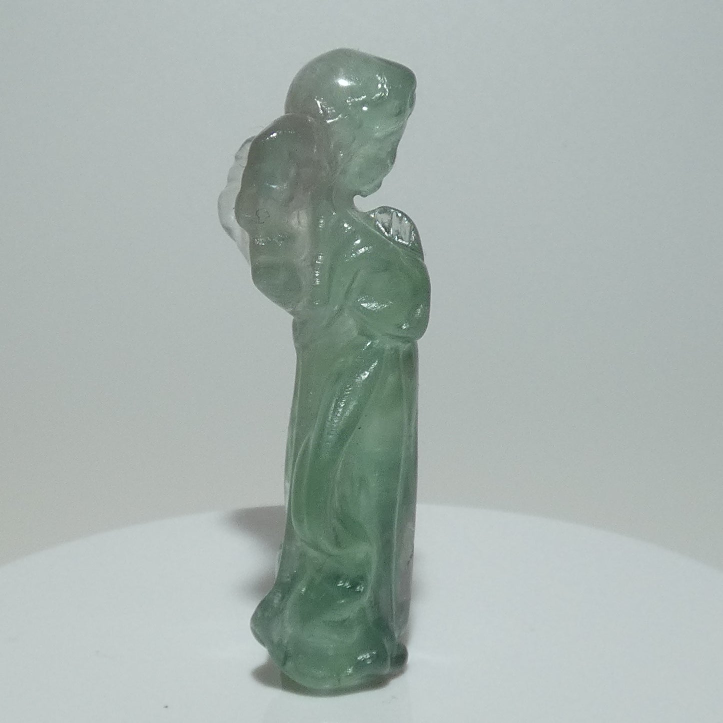 フローライト天使 高さ約5.9cm 幅約2.9㎝ 約28g【G0113】