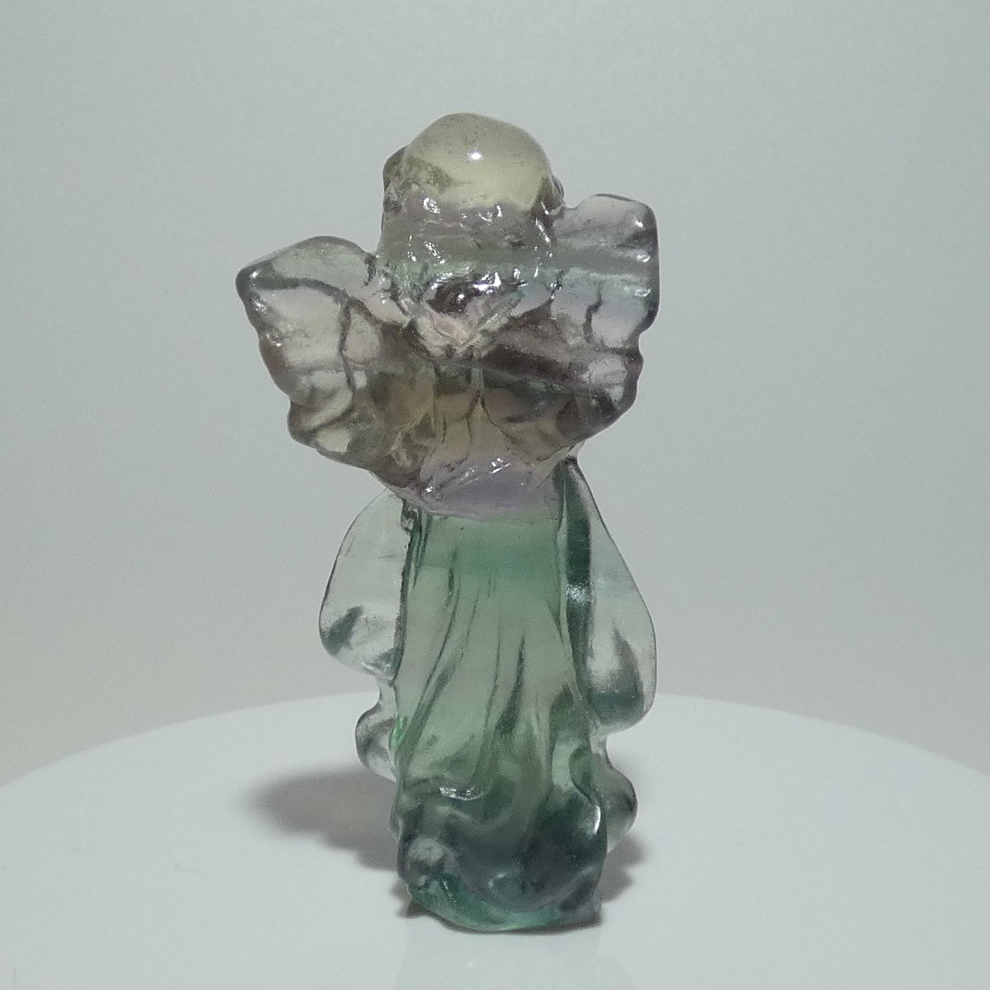 フローライト天使 高さ約5.9cm 幅約2.9㎝ 約28g【G0114】