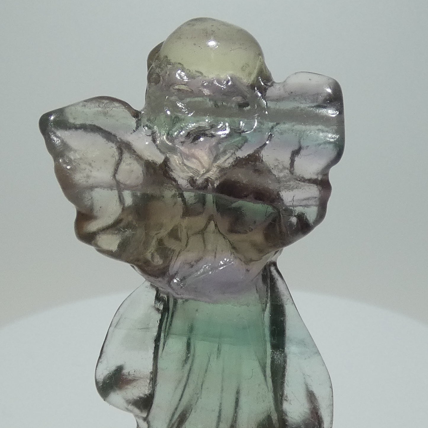 フローライト天使 高さ約5.9cm 幅約2.9㎝ 約28g【G0114】