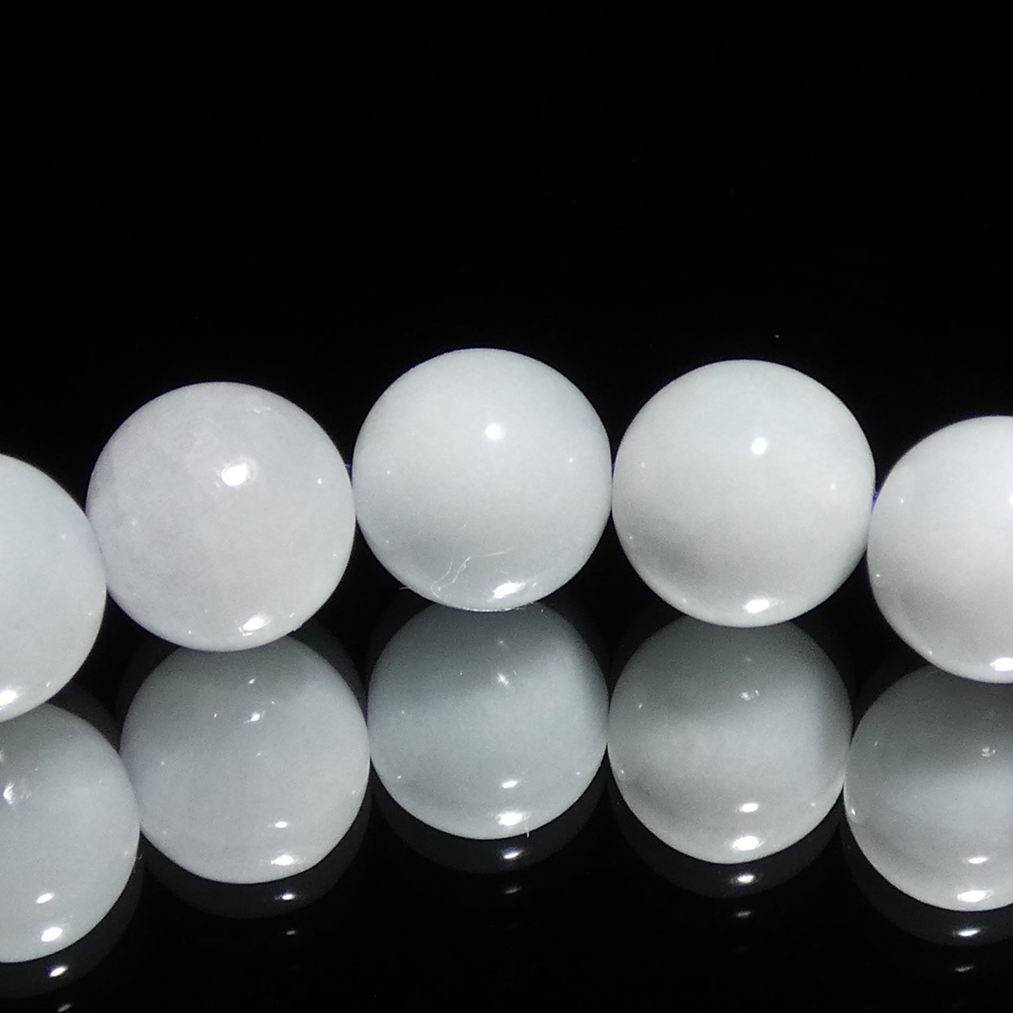 ホワイトラリマー ブレスレット 3A 内周16㎝ 直径約8.7mm【B0238】
