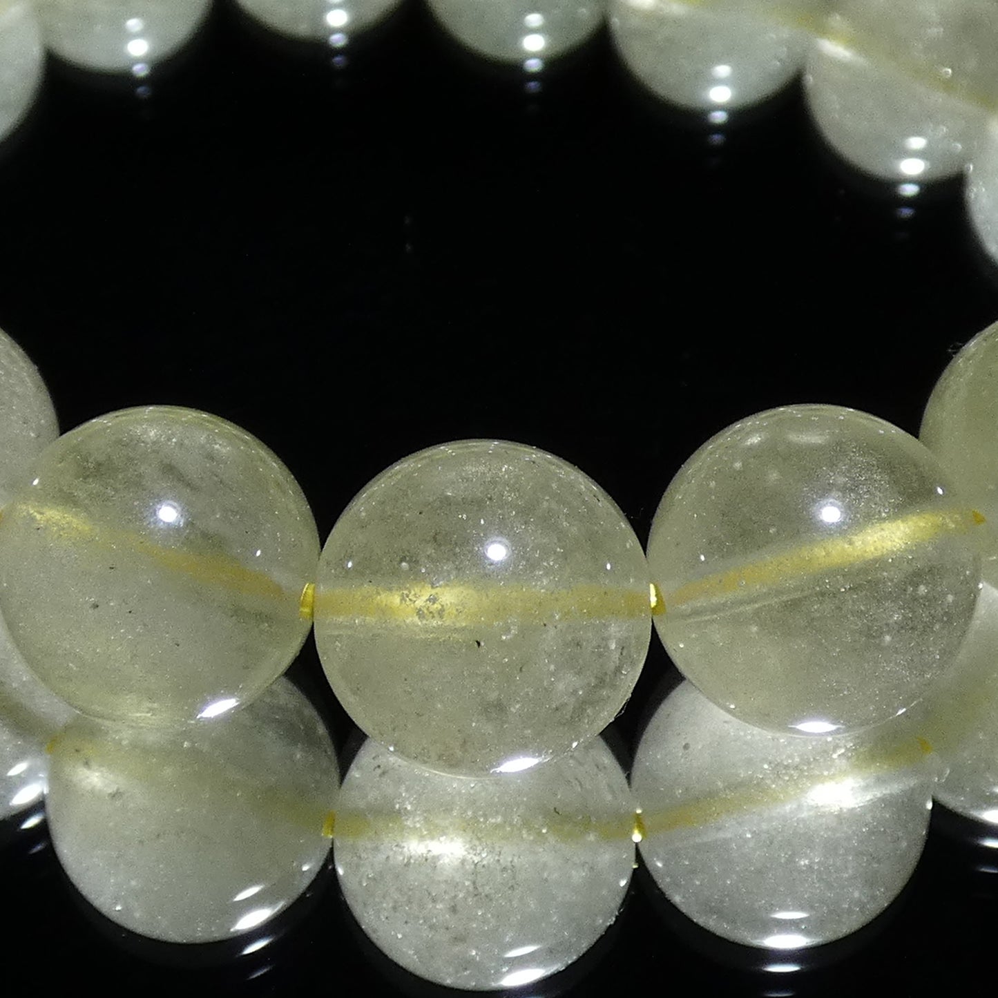 リビアングラス ブレスレット エジプト産 4A 内周16.5㎝ 直径約12.0mm【B0214】