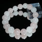 ローズクォーツ 桜ピンク ブレスレット ブラジル産 4A 内周17.5㎝ 直径約12.8mm【B0209】