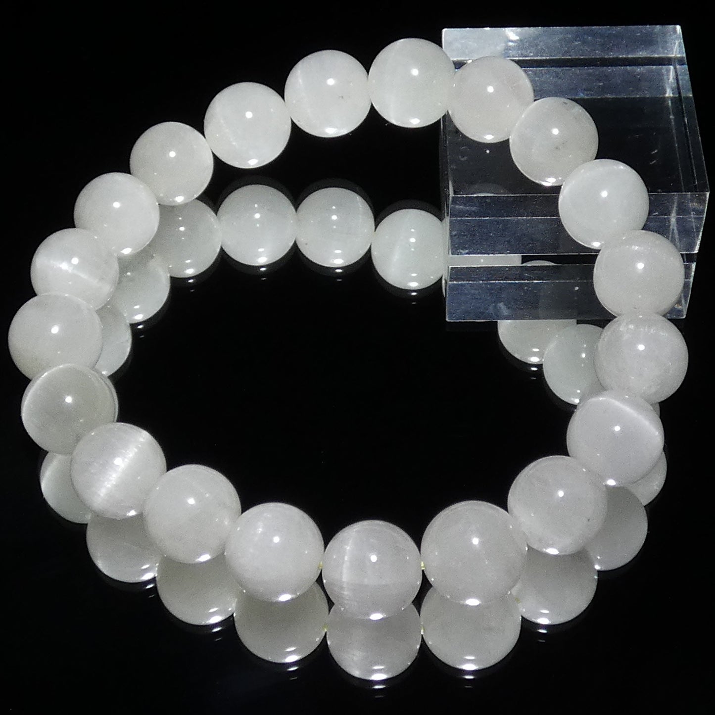 ヒデナイト(リチア輝石) ブレスレット 3A 内周17㎝ 直径約10.1mm【B0115】