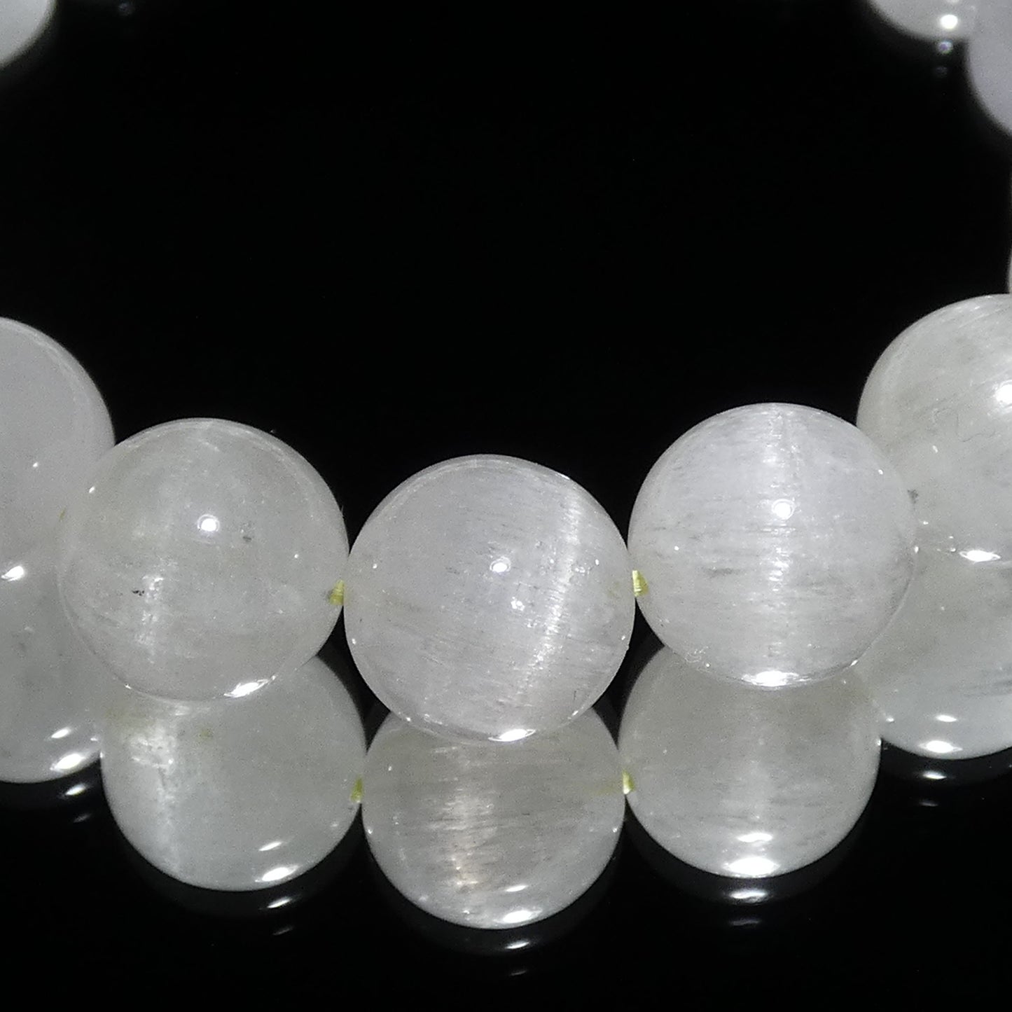 ヒデナイト(リチア輝石) ブレスレット 3A 内周16.5㎝ 直径約9.8mm【B0116】