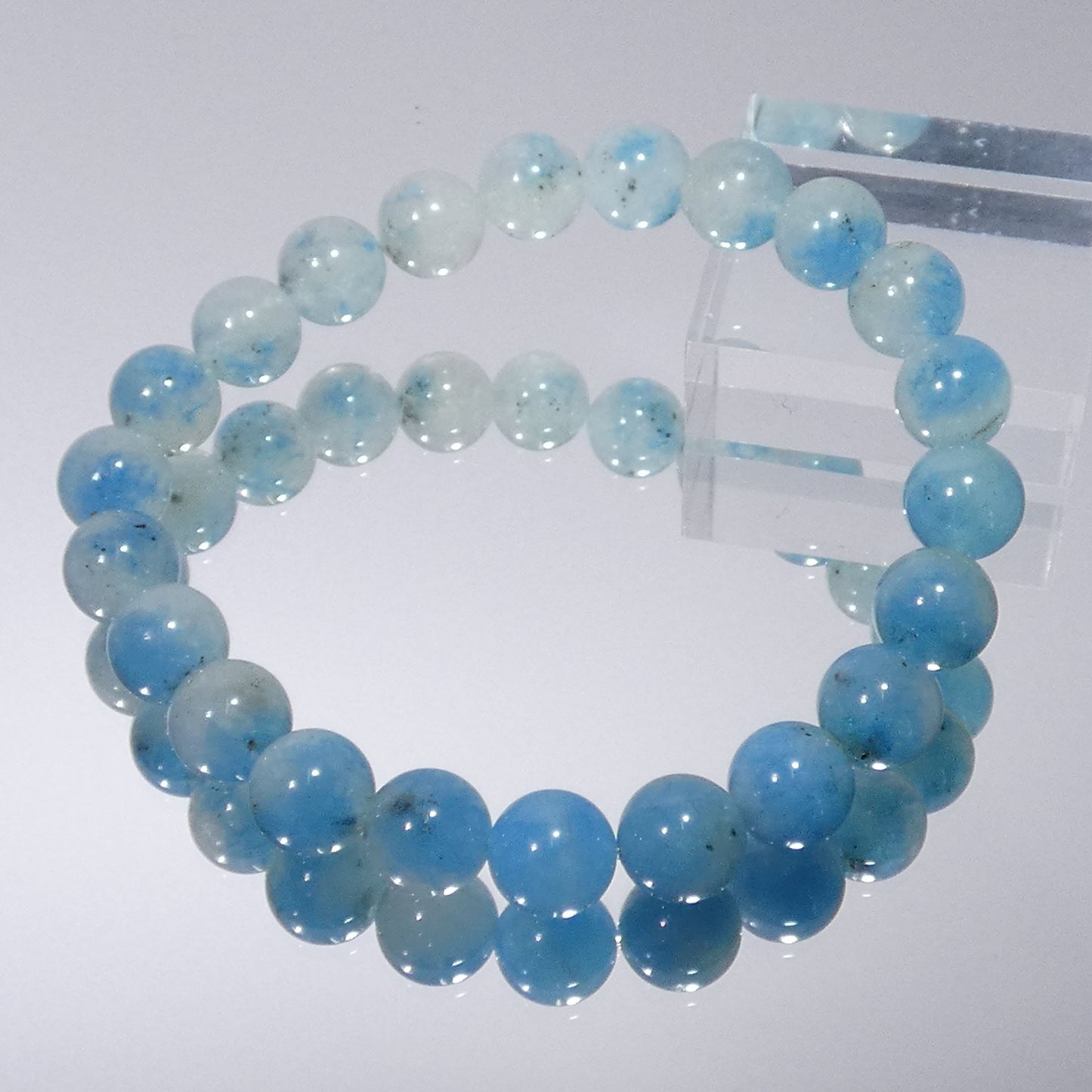 グラノブラスチッククォーツ ブレスレット アフガニスタン産 5A 内周15.5㎝ 直径約8.5mm【B0226】