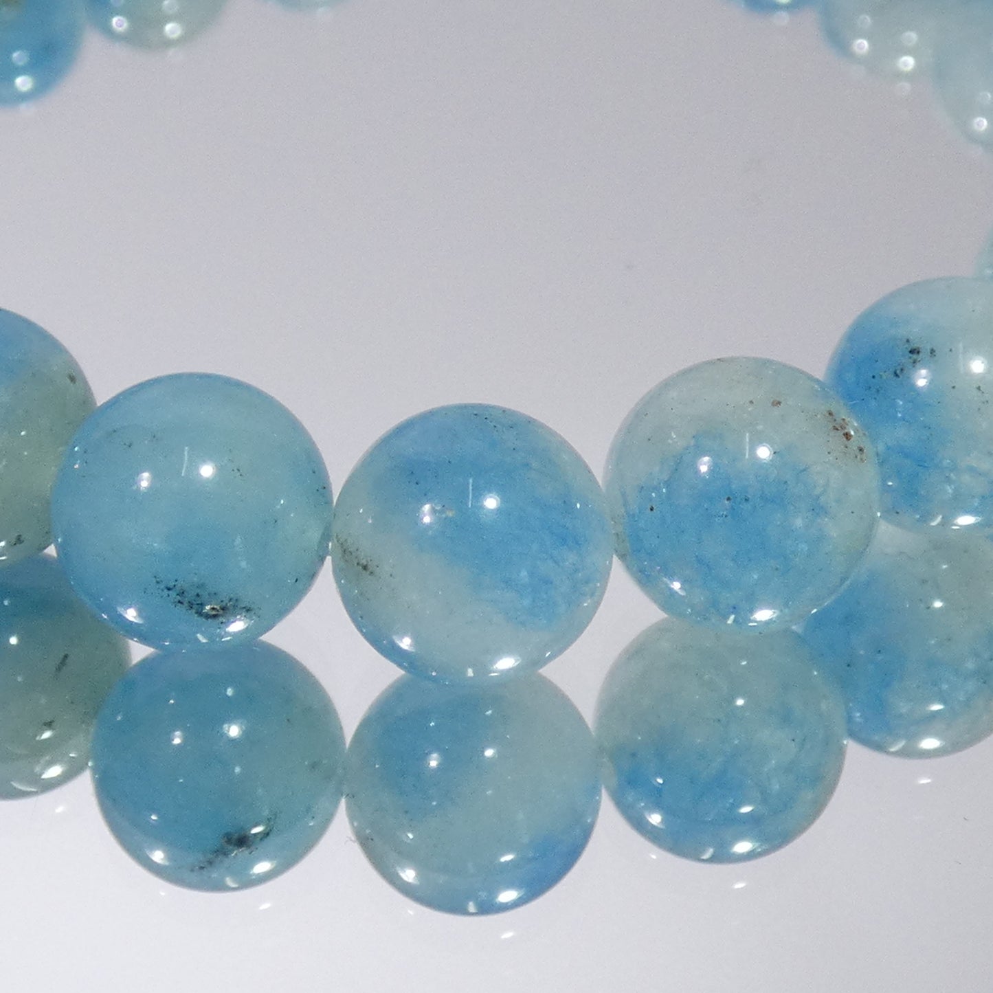 グラノブラスチッククォーツ ブレスレット アフガニスタン産 5A 内周15.5㎝ 直径約8.5mm【B0226】