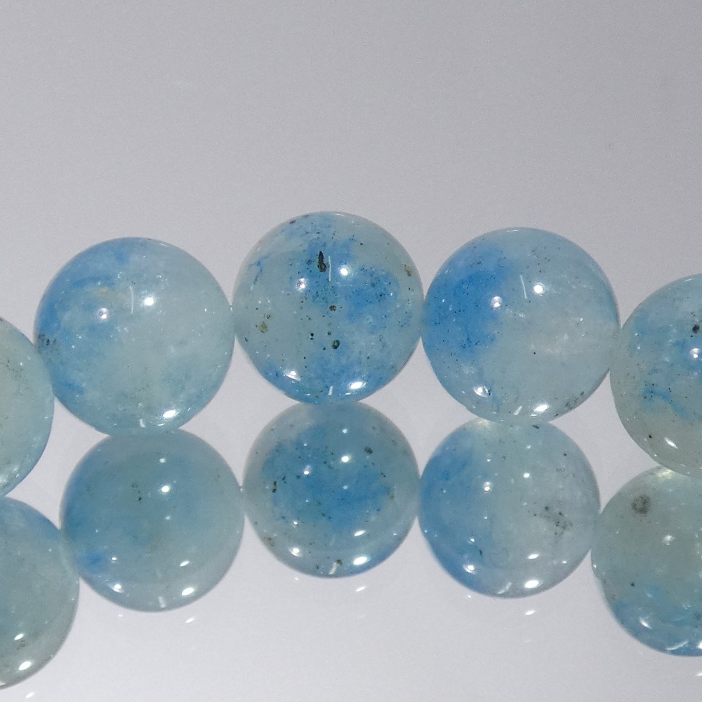 グラノブラスチッククォーツ ブレスレット アフガニスタン産 5A 内周15.5㎝ 直径約8.5mm【B0226】