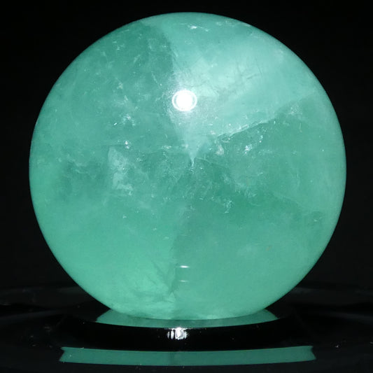 グリーンフローライト スフィア 直径約54.8mm  約276g【G0273】