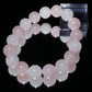 ローズクォーツ 桜ピンク ブレスレット ブラジル産 4A 内周17.5㎝ 直径約12.8mm【B0209】