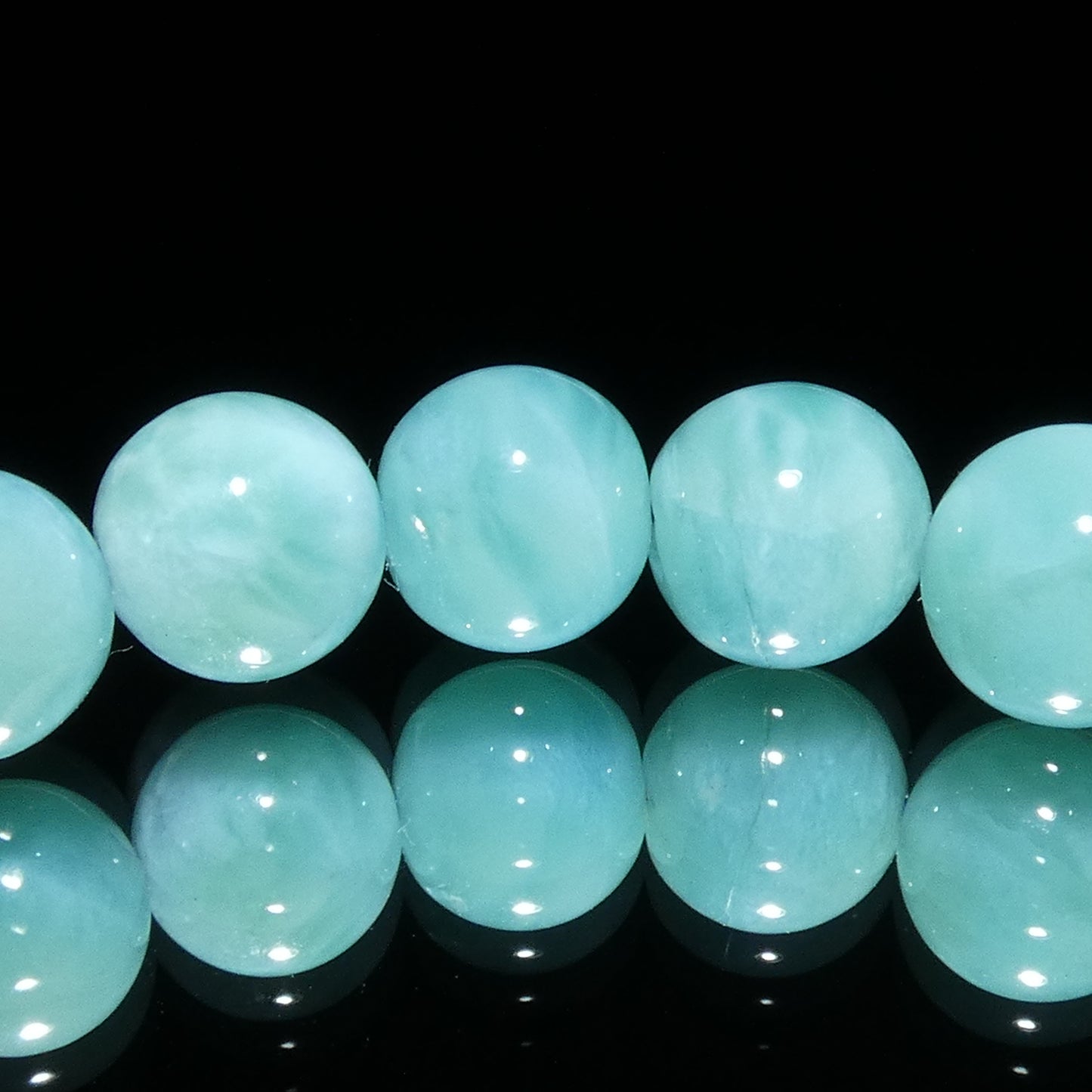ラリマー ブレスレット 3A 内周16㎝ 直径約7.5mm【B0067】