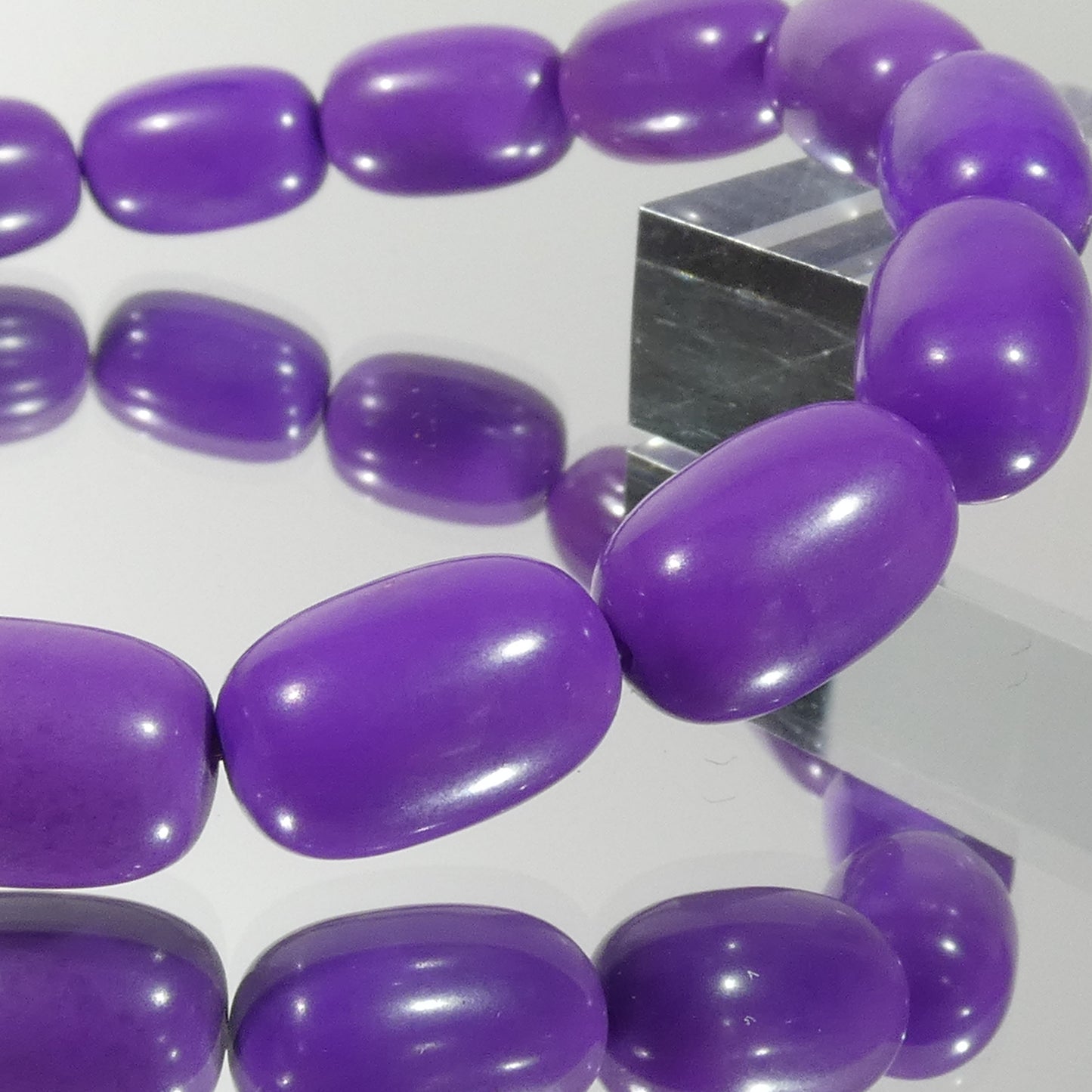 フォスフォシデライト ブレスレット 5A 内周16㎝ 粒約12.6mm×8.2mm【B1113】