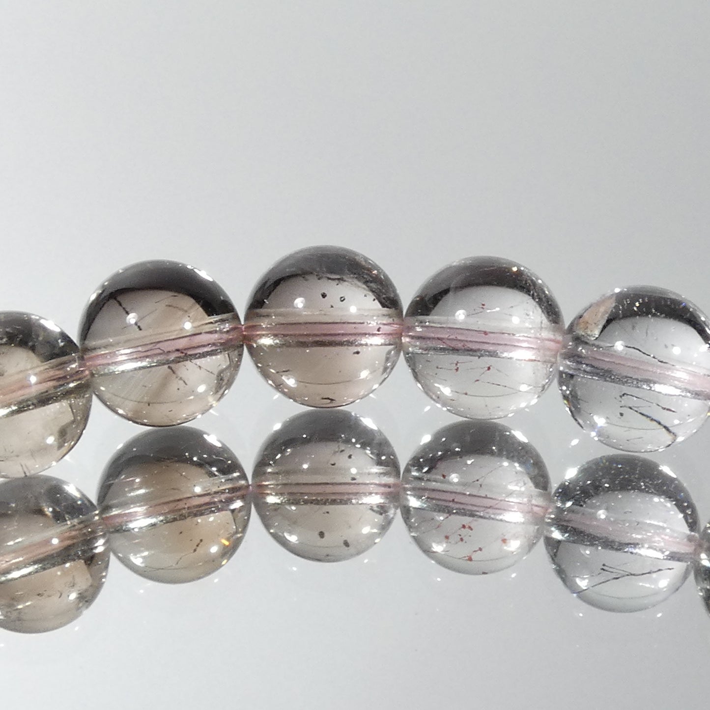 スーパーセブン エレスチャルアメジスト ブレスレット 5A 内周16㎝ 直径約6.4mm【B2769】