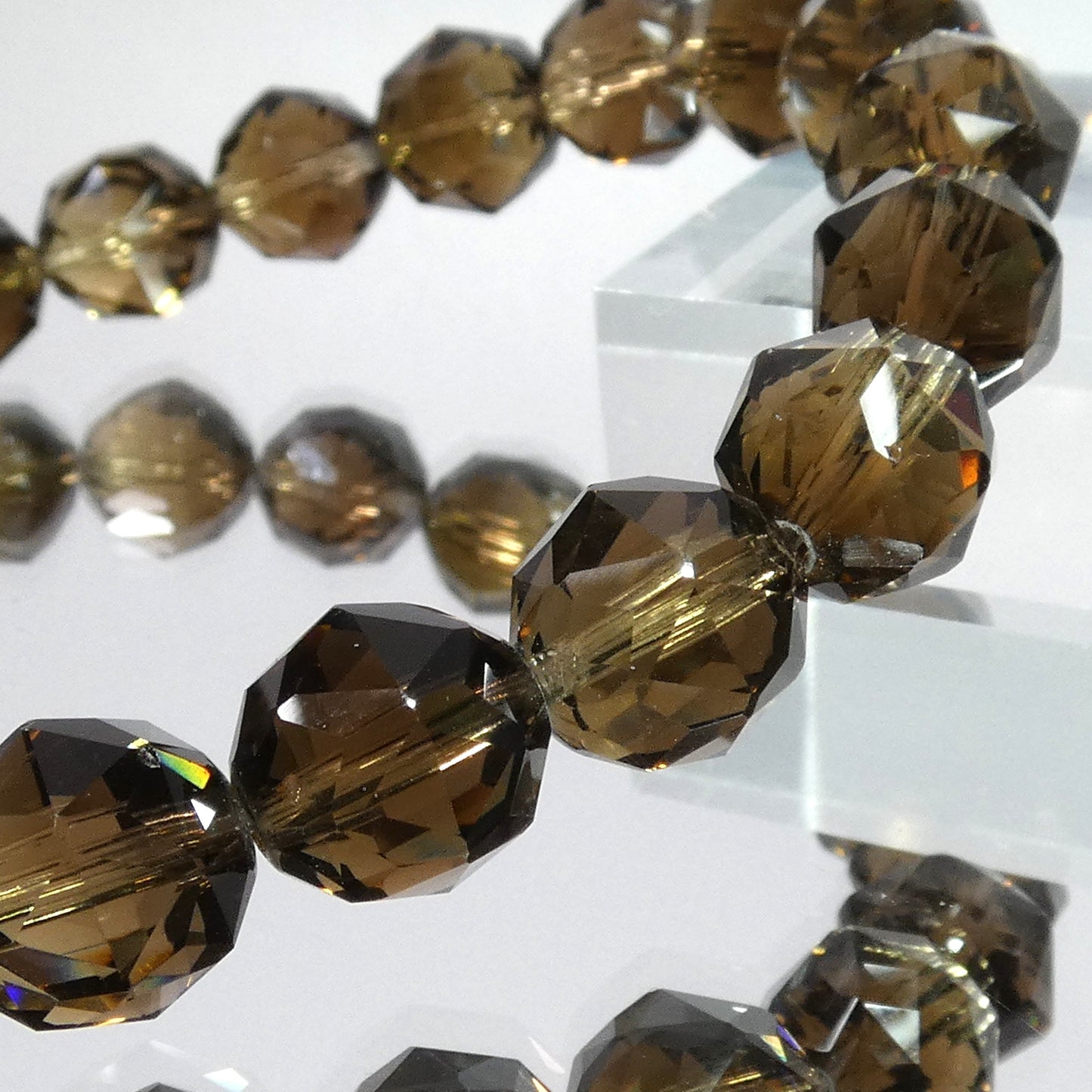 ダイヤスターカット ゼウスシトリン ブレスレット 5A 内周16㎝ 直径約8.7mm【B0283】