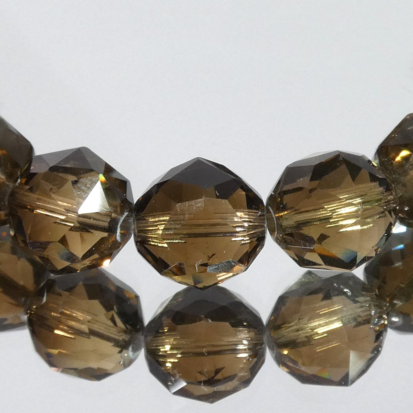 ダイヤスターカット ゼウスシトリン ブレスレット 5A 内周15.5㎝ 直径約8.8mm【B0284】