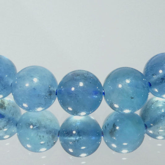サンタマリアブルーアクアマリン ブレスレット 4A 内周16.5㎝ 直径約7.8mm【B0178】