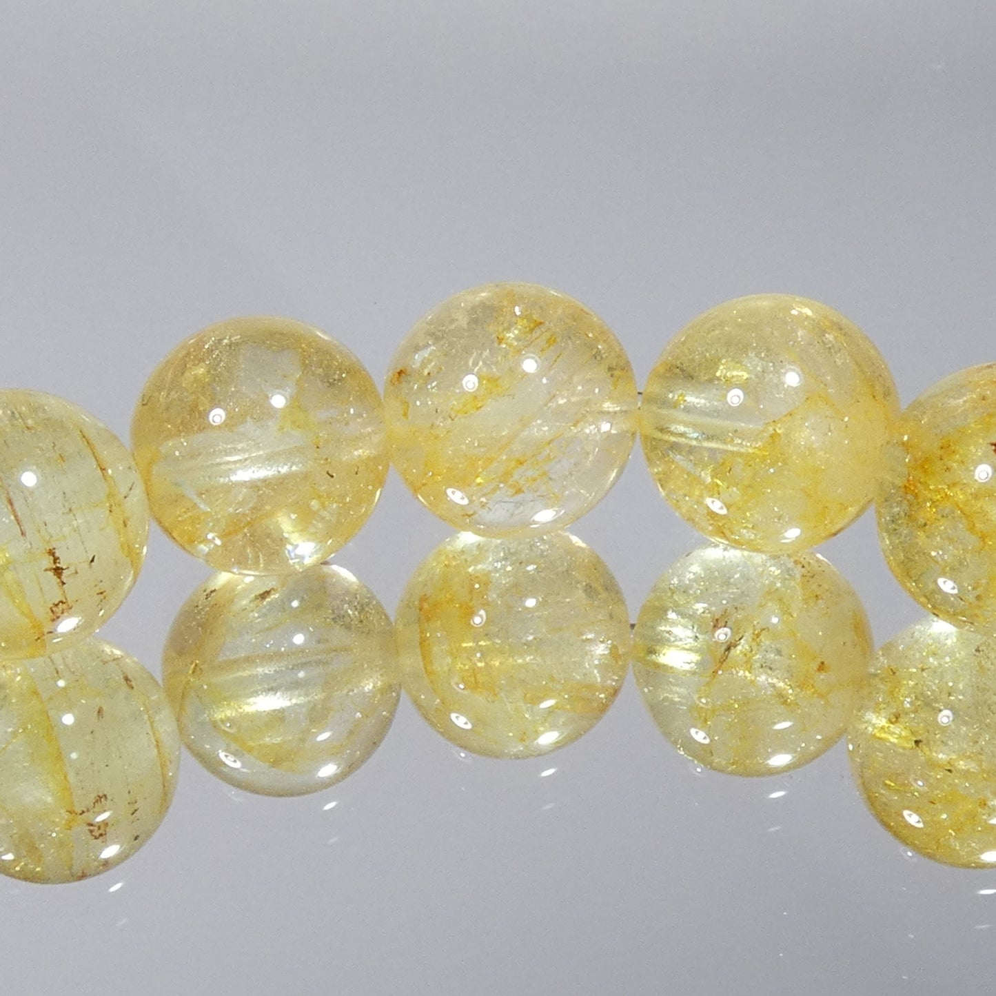 ゴールデントパーズ ブレスレット 3A 内周15.5㎝ 直径約9.1mm【B0287】