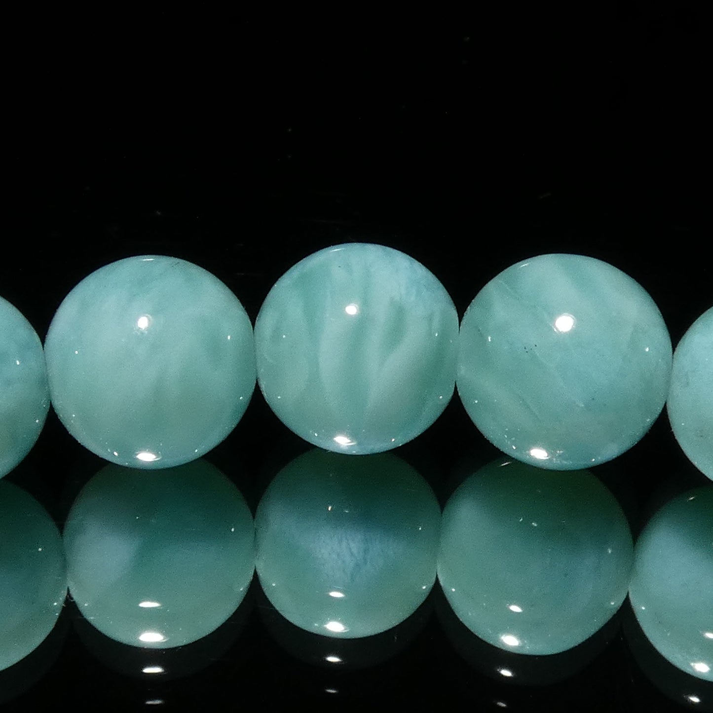 ラリマー ブレスレット 3A 内周16.5㎝ 直径約7.7mm【B0298】