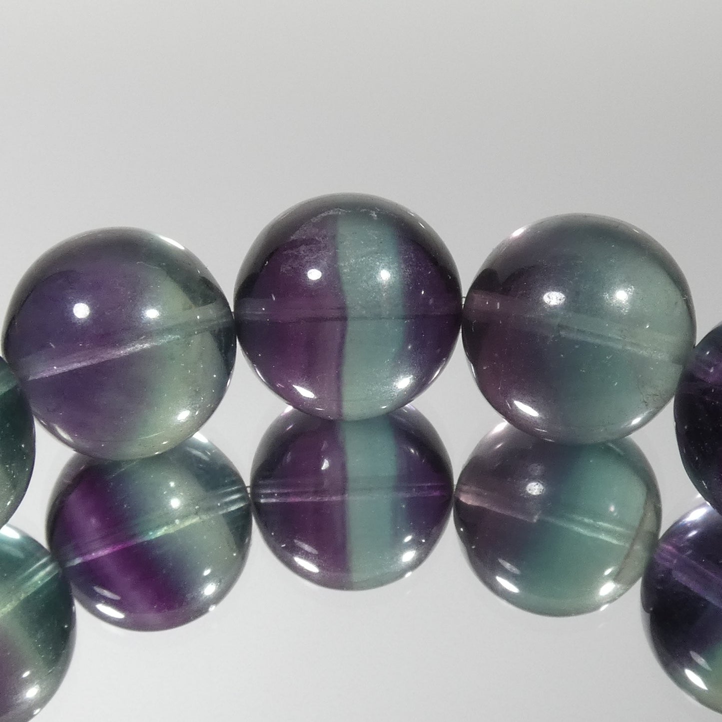 ブルーフローライト ブレスレット 5A 内周15.5㎝ 直径約14.5mm【B0300】