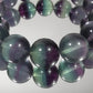 ブルーフローライト ブレスレット 5A 内周15.5㎝ 直径約14.5mm【B0300】